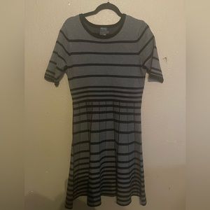 Beautiful sweater type dress grey and black new without tags